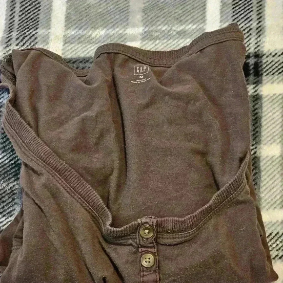Gap, Women's size medium, brown, half sleeve, scoop neck, blouse - Picture 9 of 9